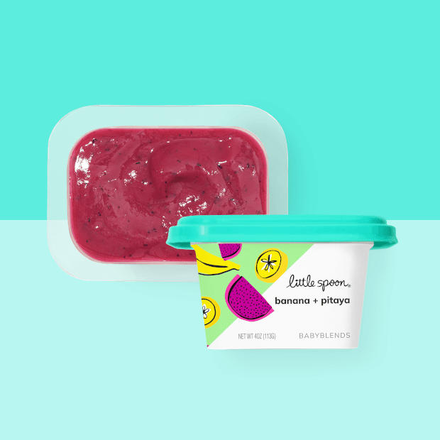 A banana and pitaya Babyblend.