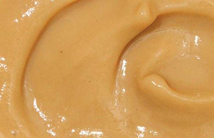 Close up of a Banana Babyblend showing the ultra smooth texture of Stage 1