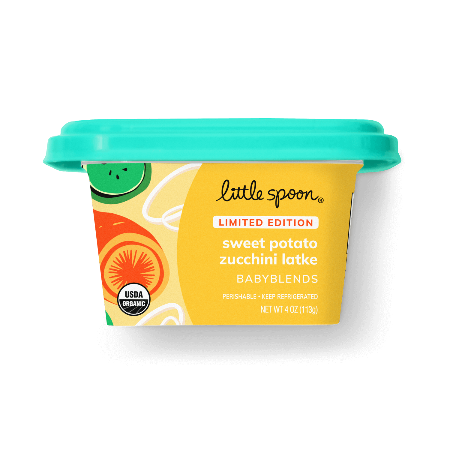 Sealed Little Spoon Limited Edition Sweet Potato Zucchini Latke Babyblend cup