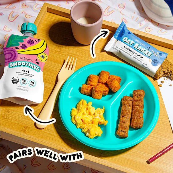 Classic Breakfast Plate pairs well with smoothies and oat bake bars