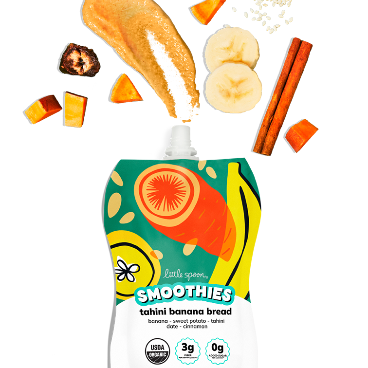 Organic Banana Bread with Creamy Tahini Smoothie
