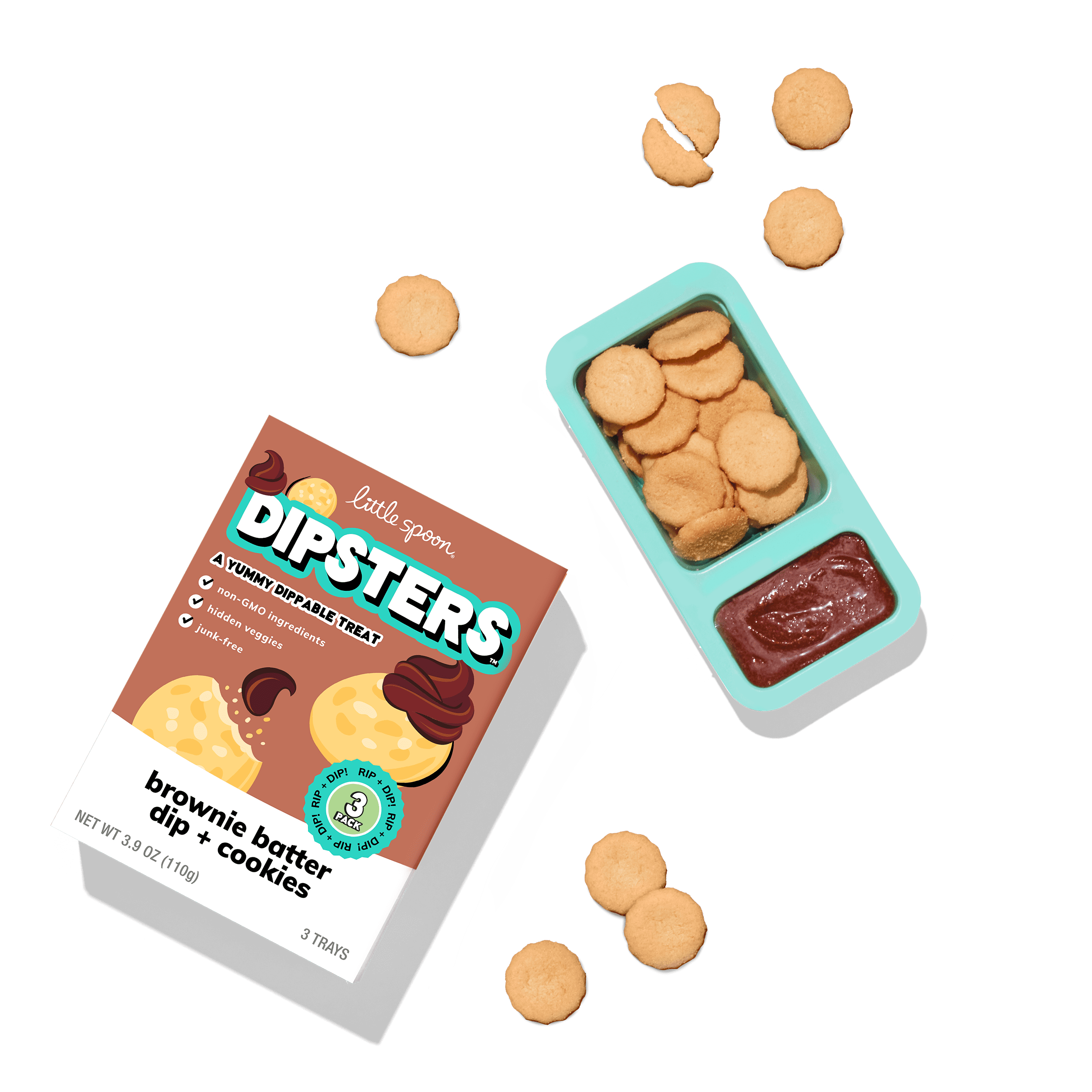 Toddler Brownie Batter Dip + Cookies Dipsters Snack