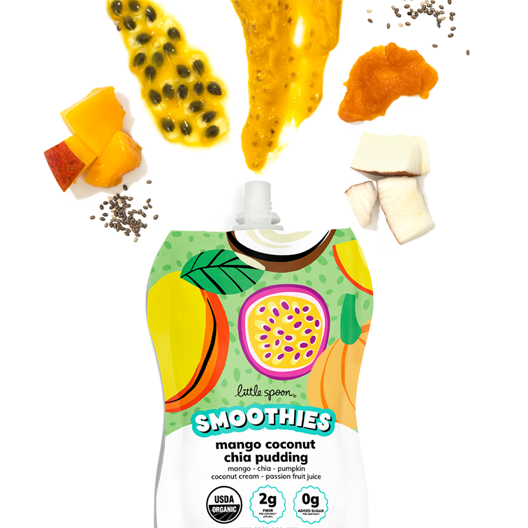 Organic Mango Coconut Chia Pudding Smoothie