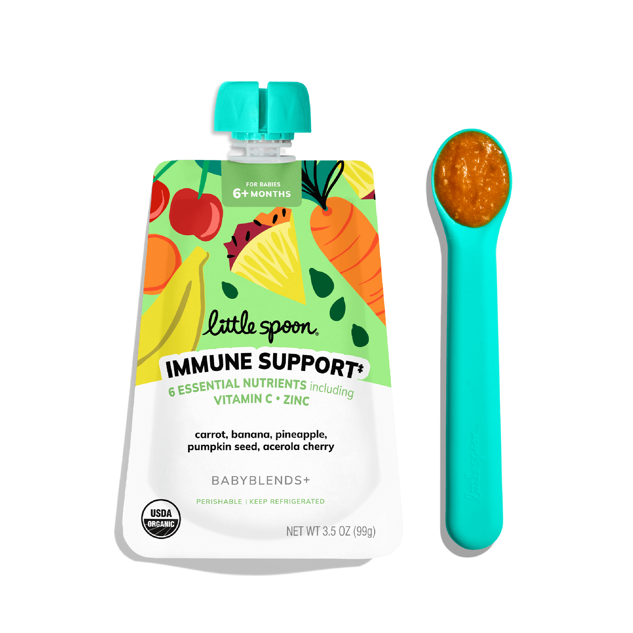 Blend of Carrot, Banana, Pineapple, Pumpkin Seed, Acerola Cherry