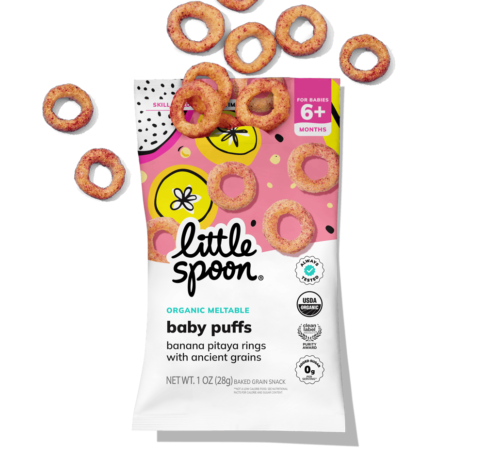 Banana Pitaya Rings baby puffs