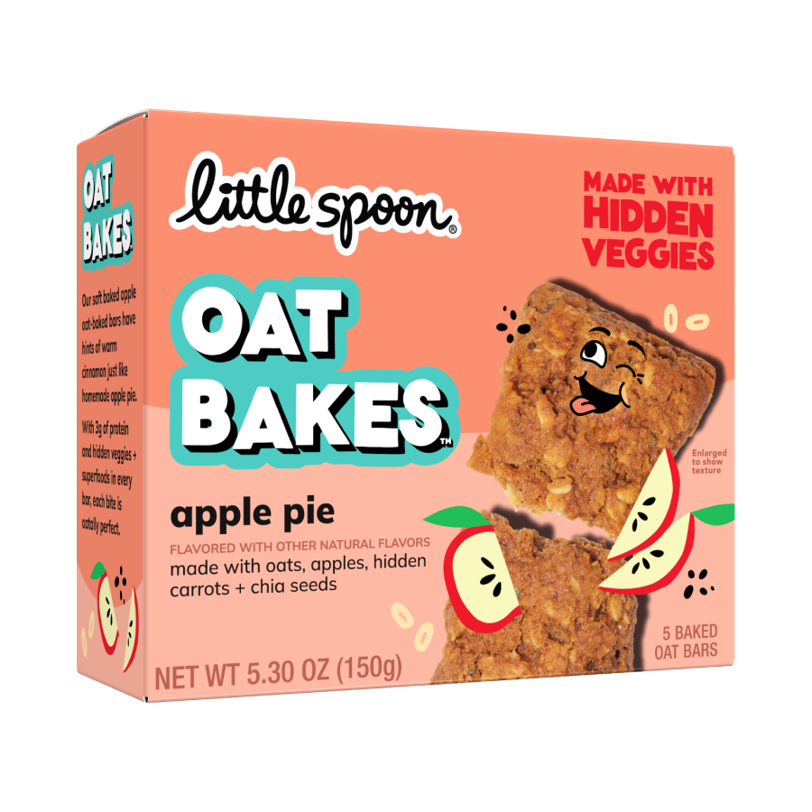 Apple Pie Oat Bakes box of 4 bars made with oats, carrots + chia seeds