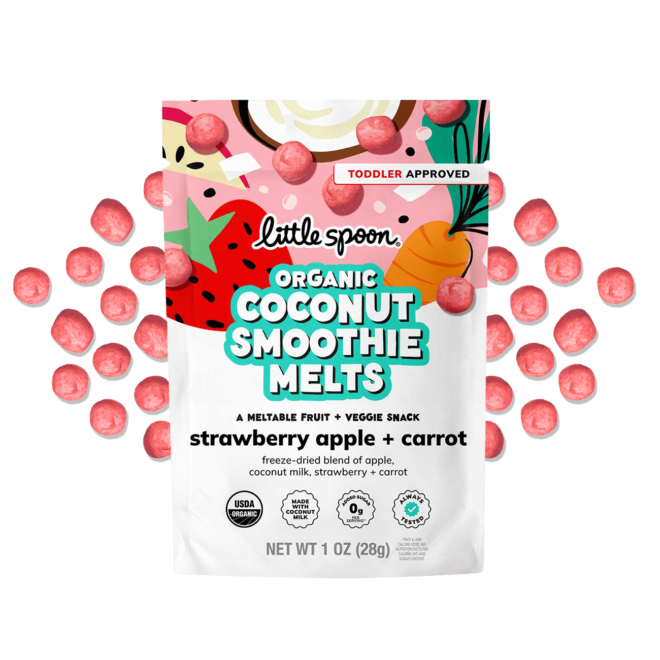 Strawberry Apple + Carrot Coconut Smoothie Melts