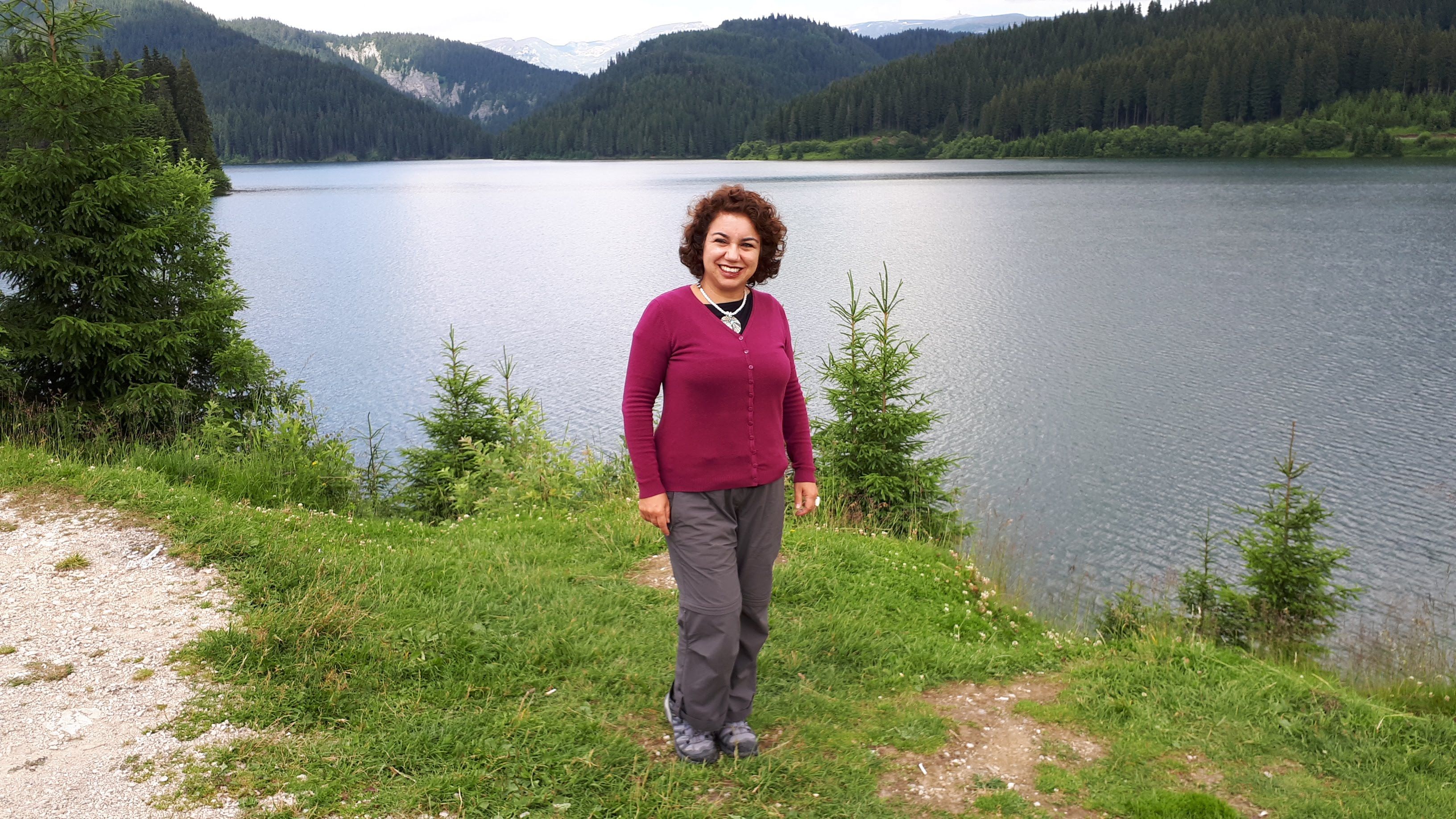 Guide by lake