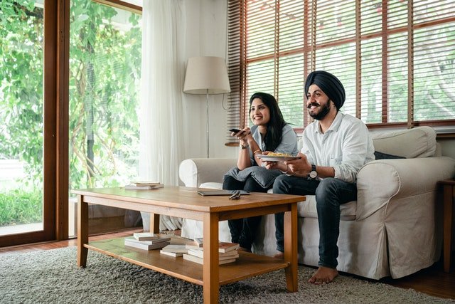 Tenants enjoying TV time in the living room