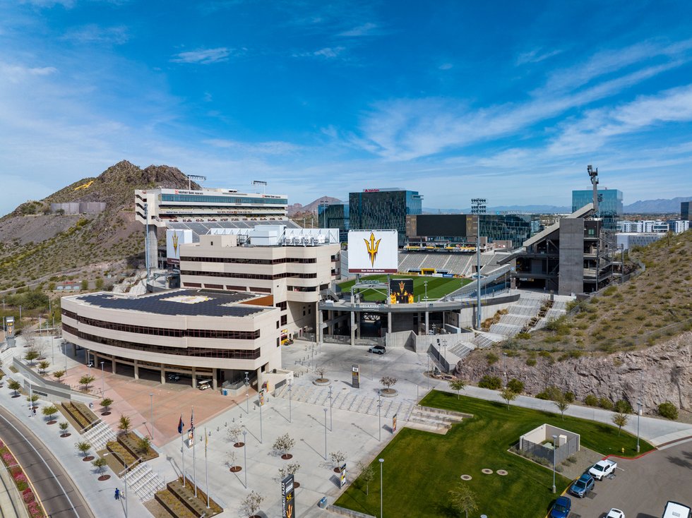 Arizona State University campus and football stadium