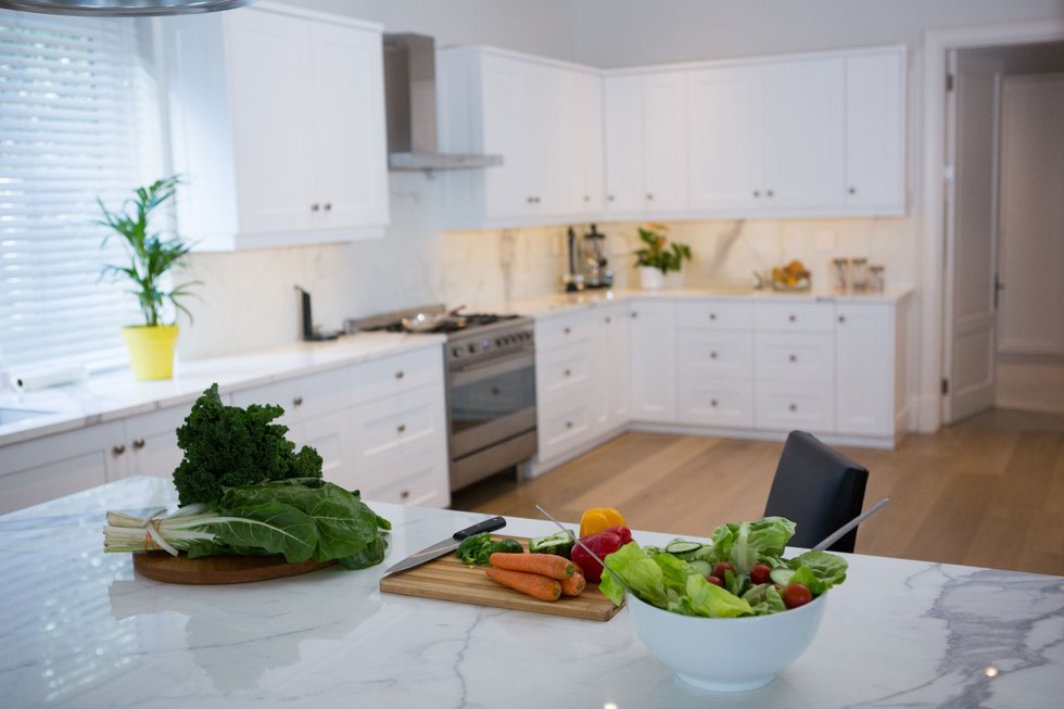 Modern rental property kitchen area