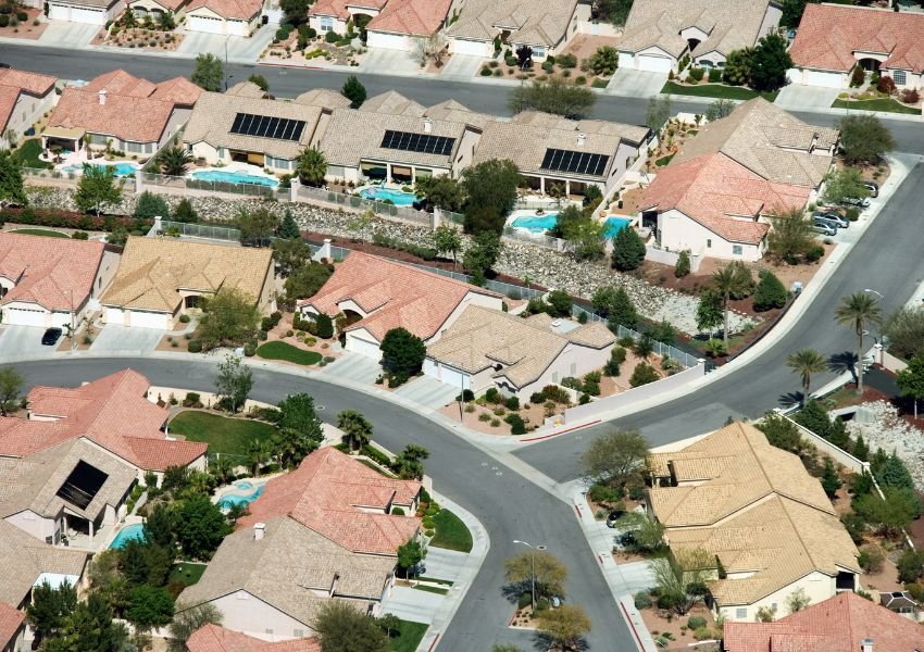 Bird's-eye view of neighborhood in Arizona City