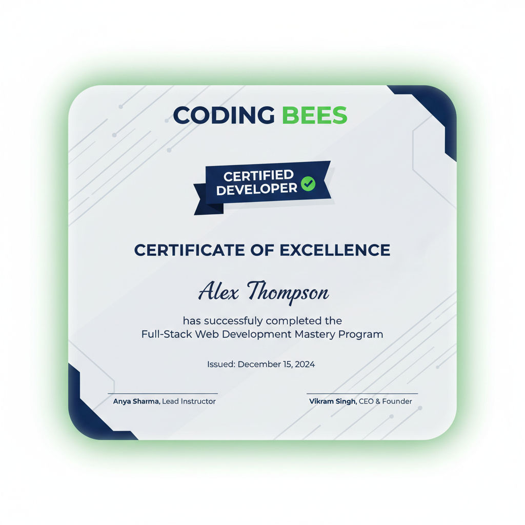 Software Developer Certificate of Completion