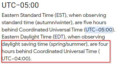 Daylight Savings Time