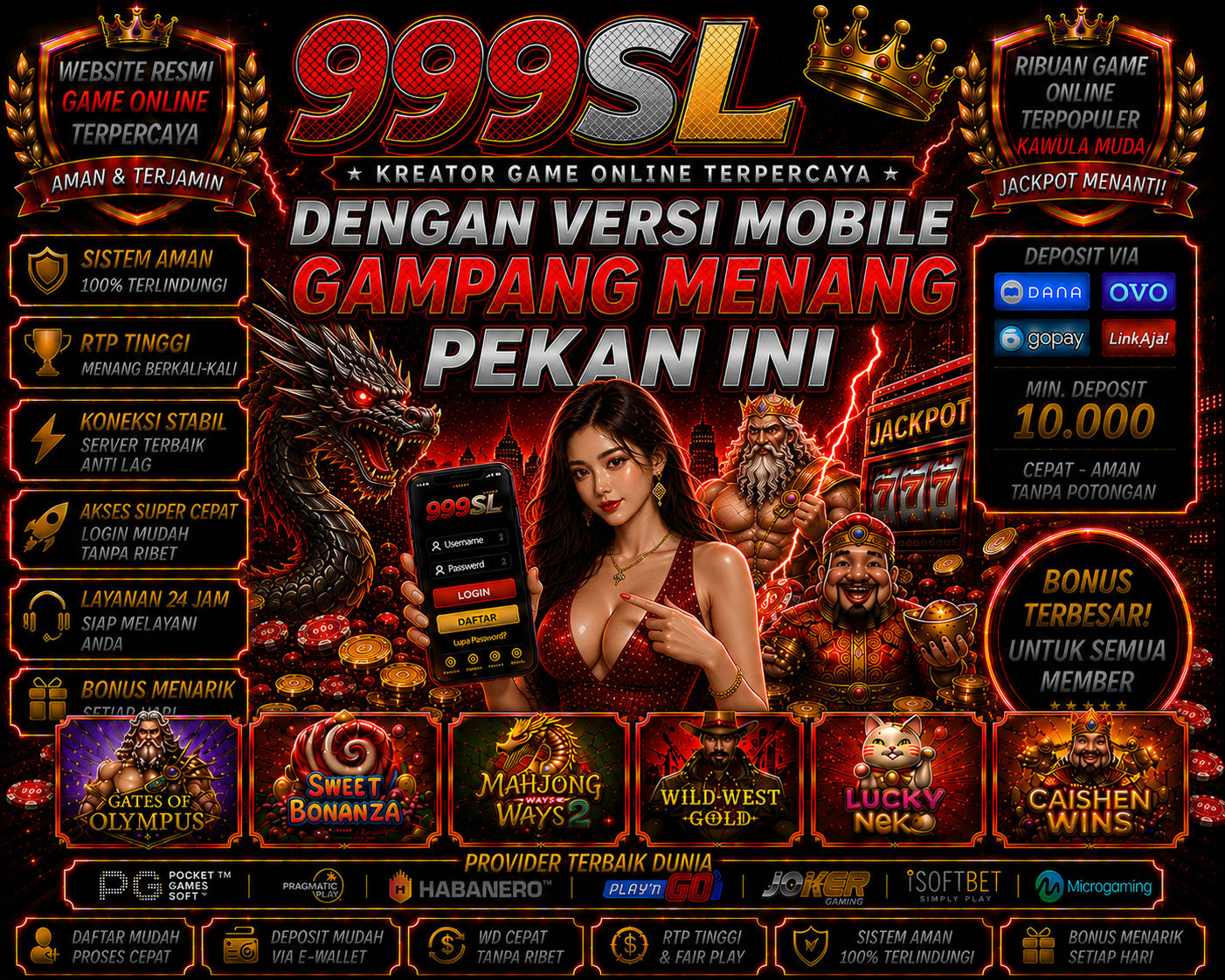 999SL ~ Kreator Game Online Dengan Versi Mobile Gampang Menang Pekan Ini
