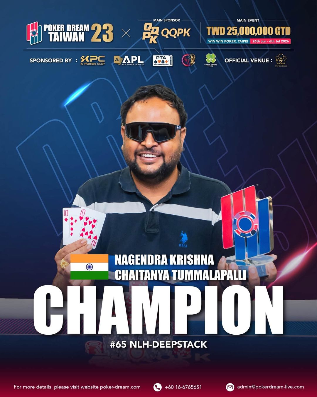 Poker Dream 23 Taiwan, Nagendra Tummalapalli