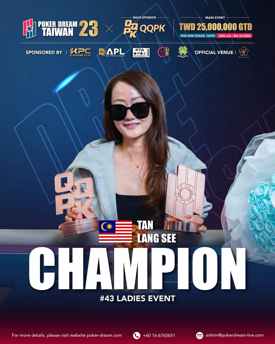 Poker Dream 23 Taiwan, Lang See Tan