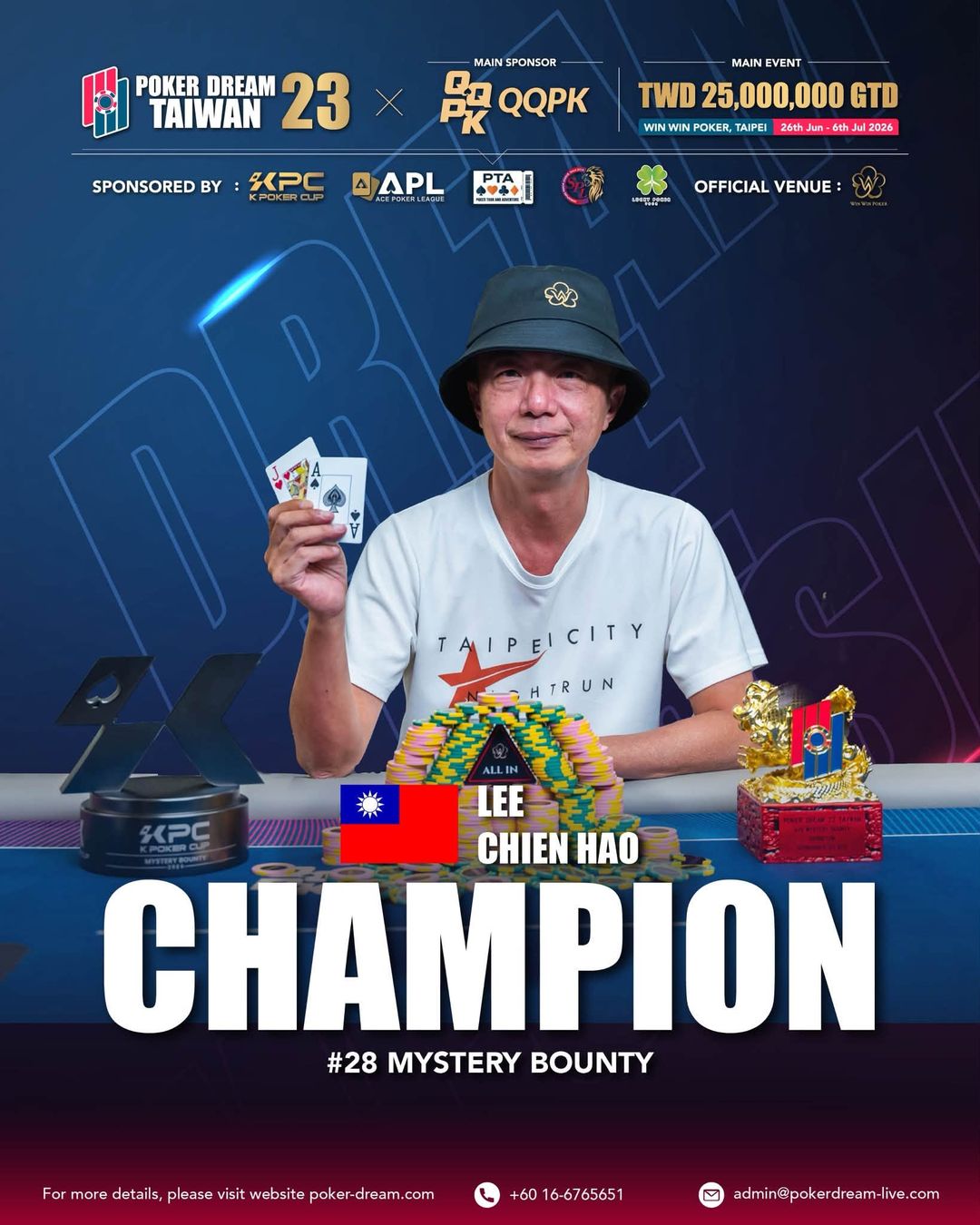 Poker Dream 23 Taiwan, Chien Hao Lee
