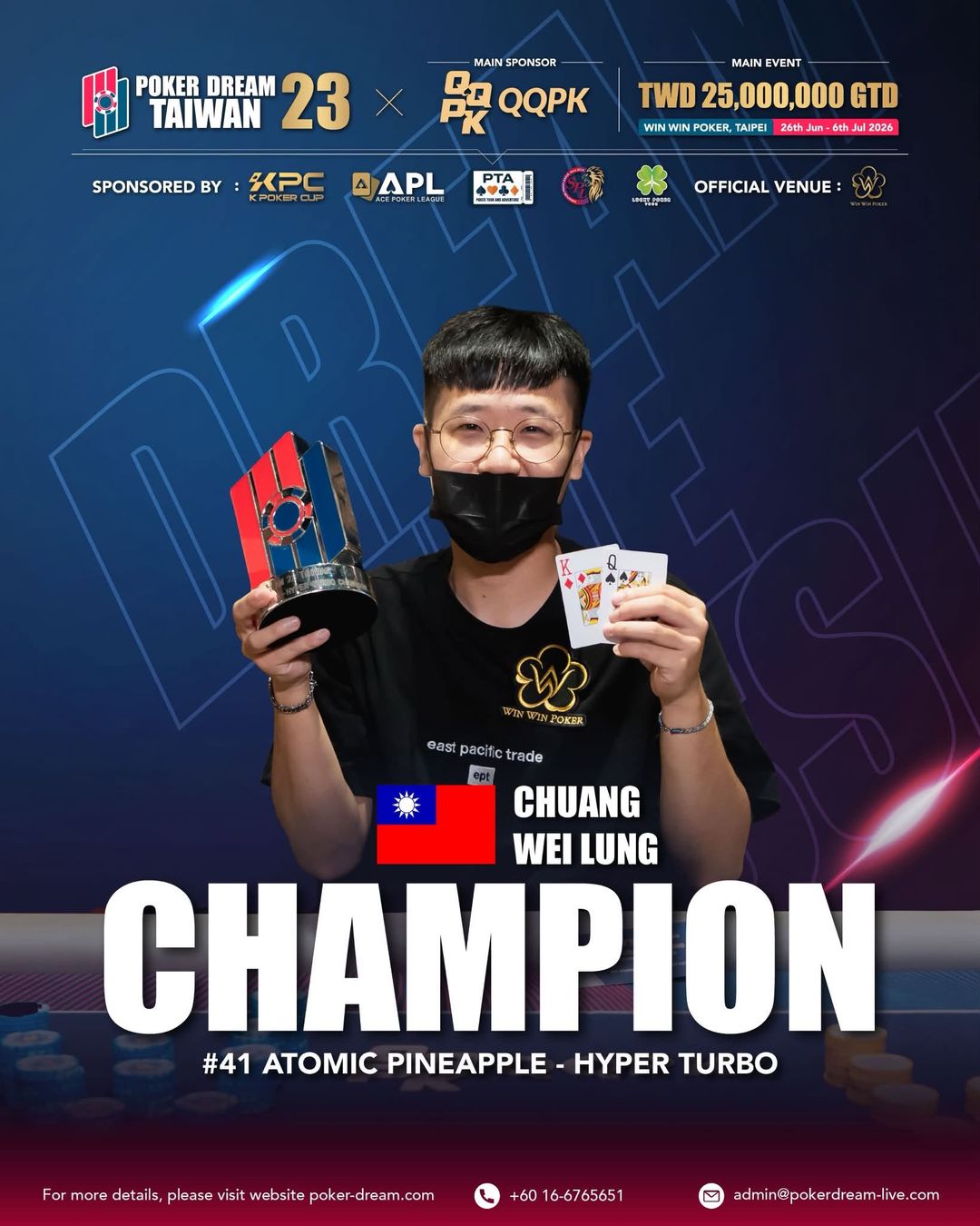 Poker Dream 23 Taiwan, Wei Lung Chuang