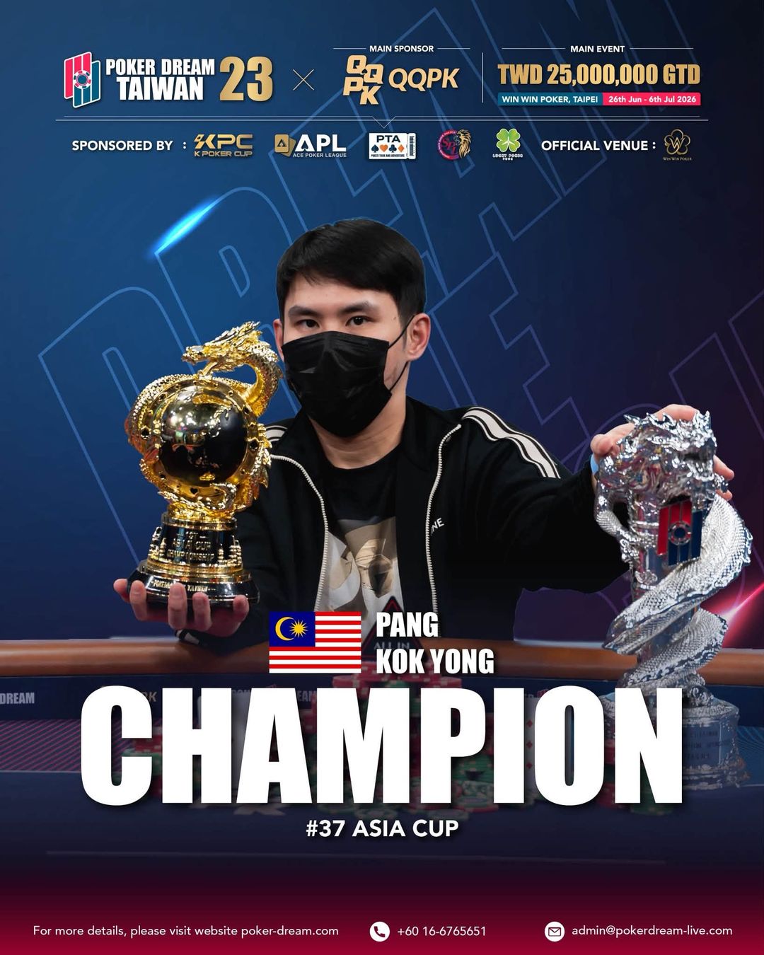 Poker Dream 23 Taiwan, Kok Yong Pang