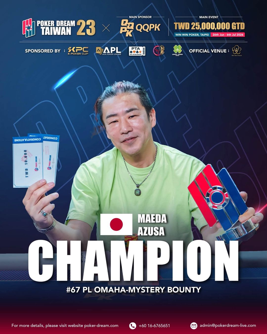 Poker Dream 23 Taiwan, Azusa Maeda
