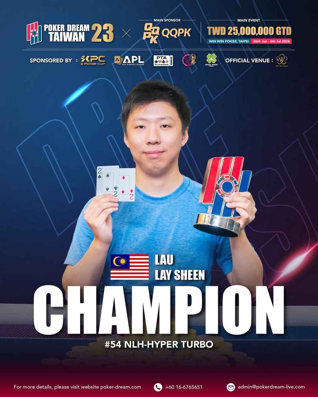 Poker Dream 23 Taiwan, Lay Sheen Lau