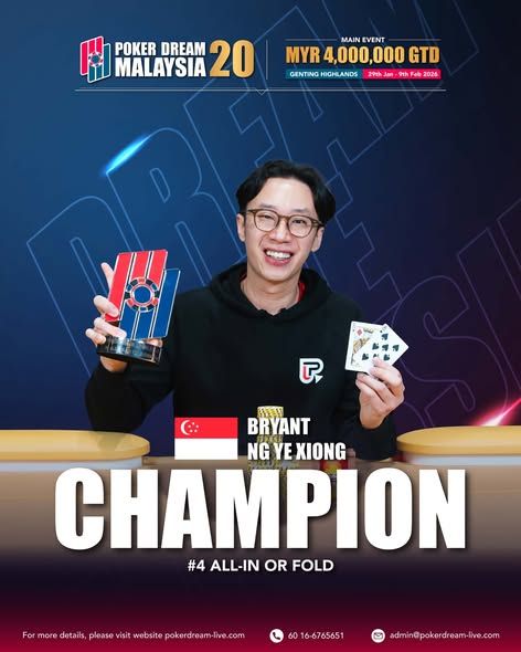 Poker Dream 20 Malaysia, Ng Ye Xiong Bryant