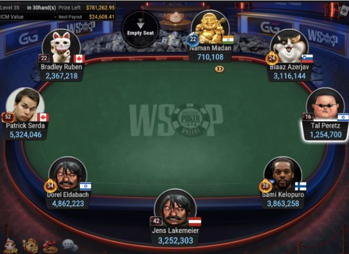 WSOP 62 1500 Pot Limit Omaha final table