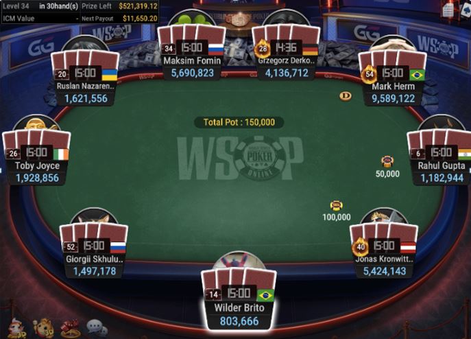 WSOP 66 800 Pot Limit Omaha final table