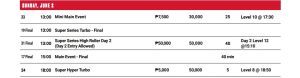 Manila Super Series 20 Schedule