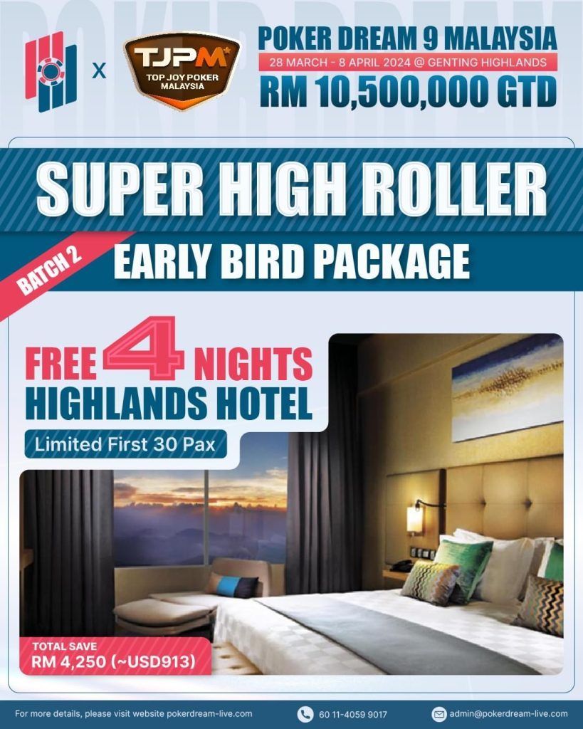 Poker Dream SHR Early Bird Package