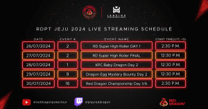 Red Dragon Poker Tour Live Streaming Schedule