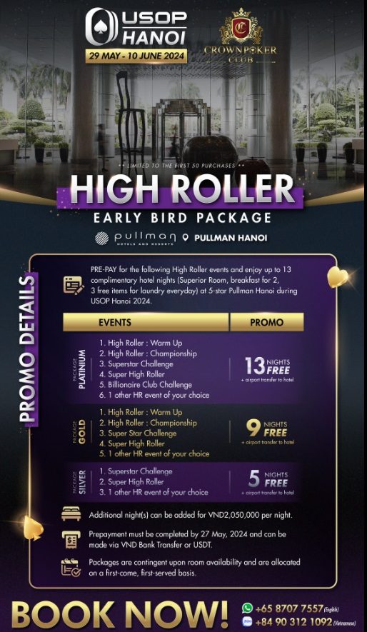 USOP Hanoi High Roller Series Early Bird