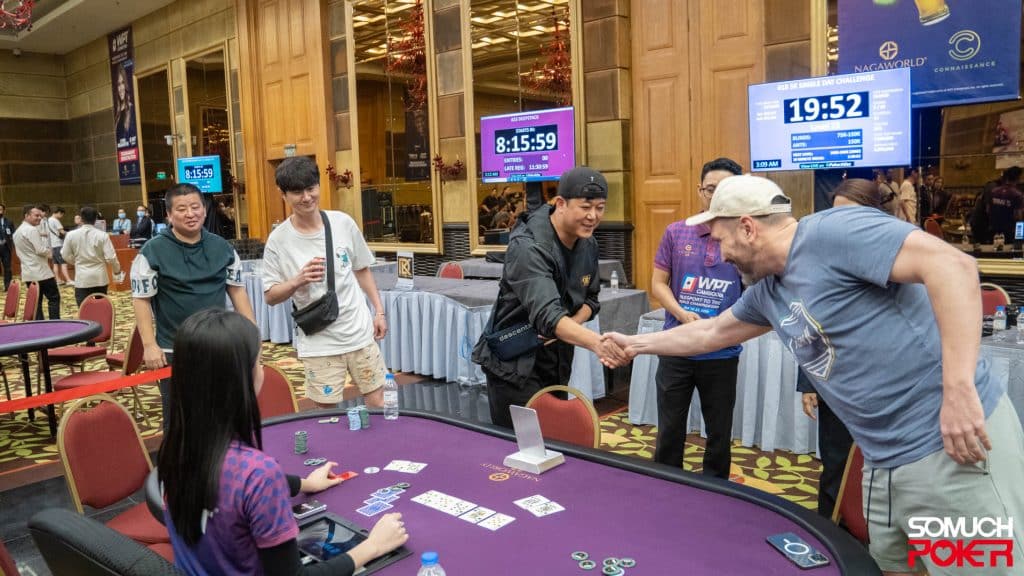 Seonggwon Kim and Travis Endersby at WPT Cambodia