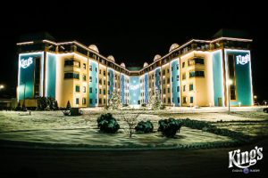 King's Casino building at night