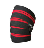 NZ Muscle Knee Wraps, Black/Red