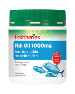 Healtheries Fish Oil 1000mg - 200 Capsules