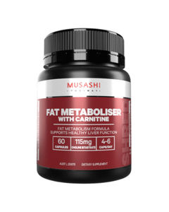 Musashi Fat Metobiliser with Carnitine 60 Capsules