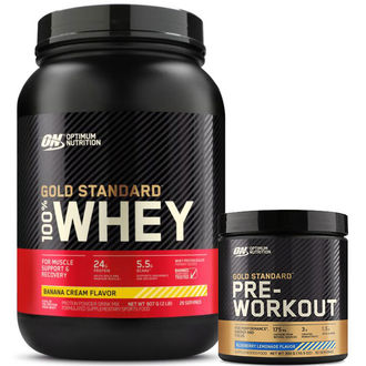 Optimum Nutrition 100% Whey 2Lb + GS Pre-Workout STACK