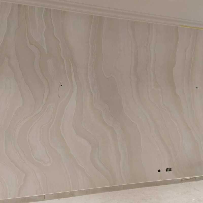 Décor en faux marbre réalisé dans une villa en Arabie Saoudite