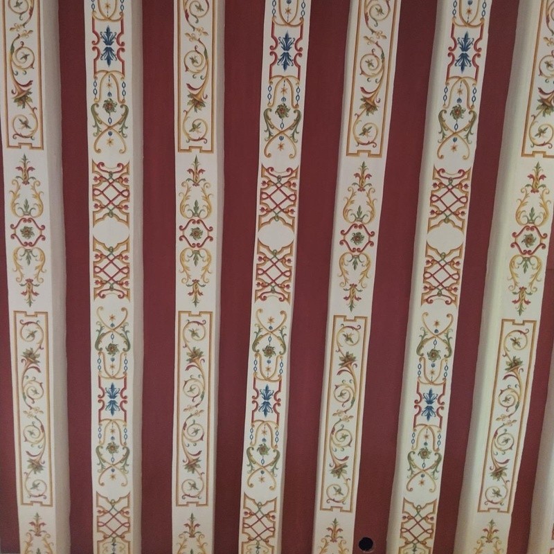 Vue d'ensemble du plafond peint