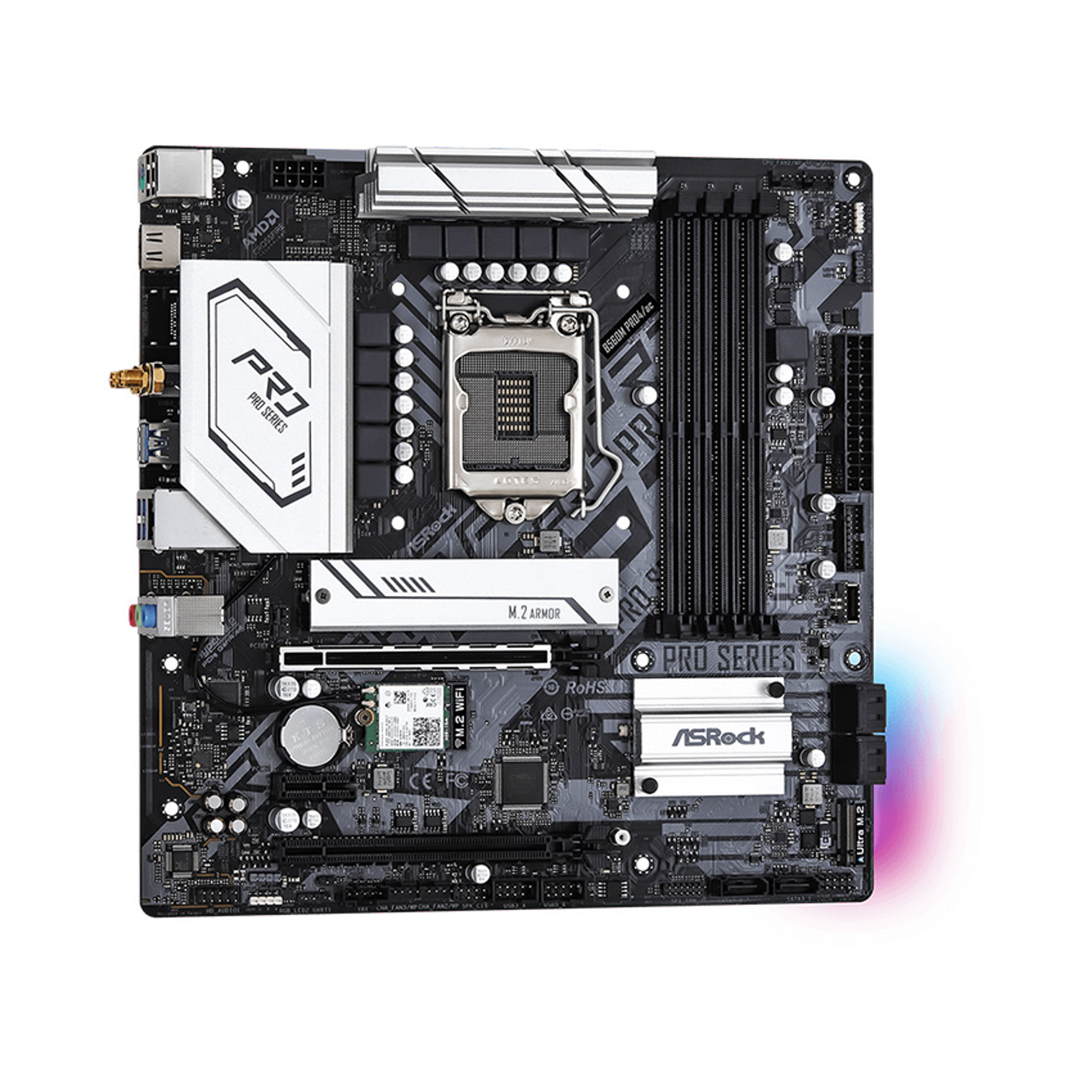 Mainboard ASROCK B560M PRO4/ac (Intel B560, Socket 1200, m-ATX, 4 khe Ram DDR4) chính hãng Máy Tính LMC