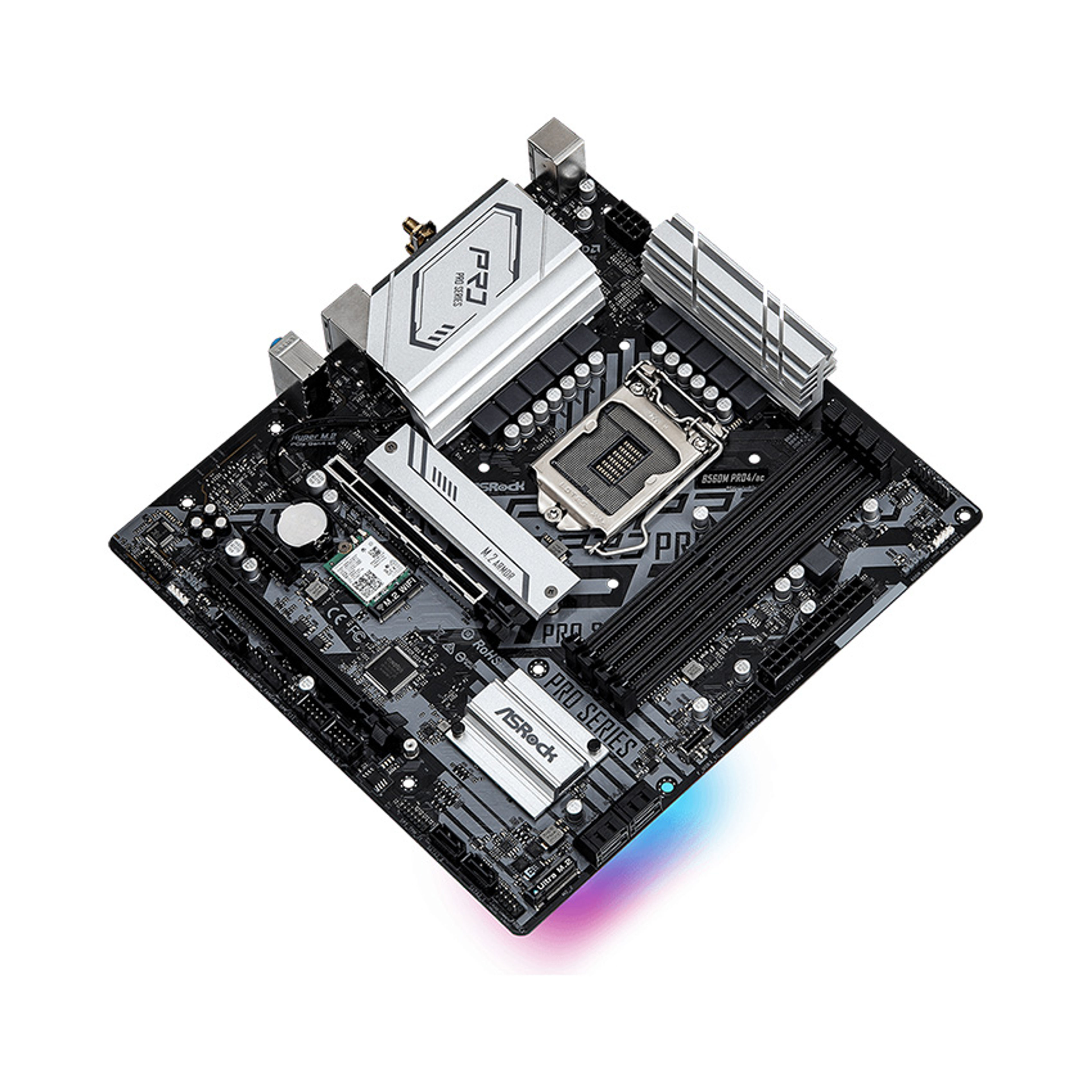 Mainboard ASROCK B560M PRO4/ac (Intel B560, Socket 1200, m-ATX, 4 khe Ram DDR4) chính hãng Máy Tính LMC