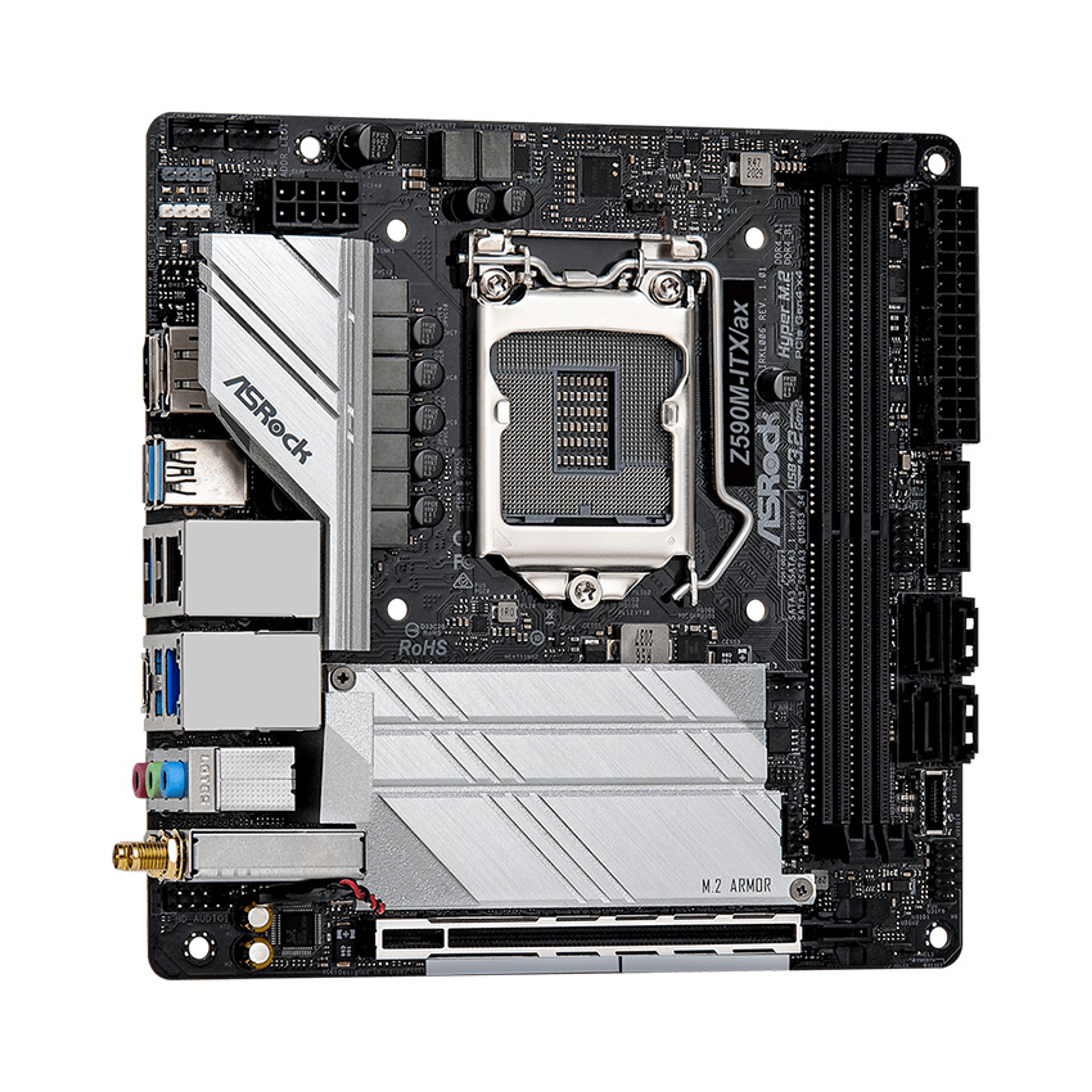 Mainboard ASROCK Z590M ITX/ax (Intel Z590, Socket 1200, Mini-ITX, 2 khe Ram DDR4) chính hãng Máy Tính LMC