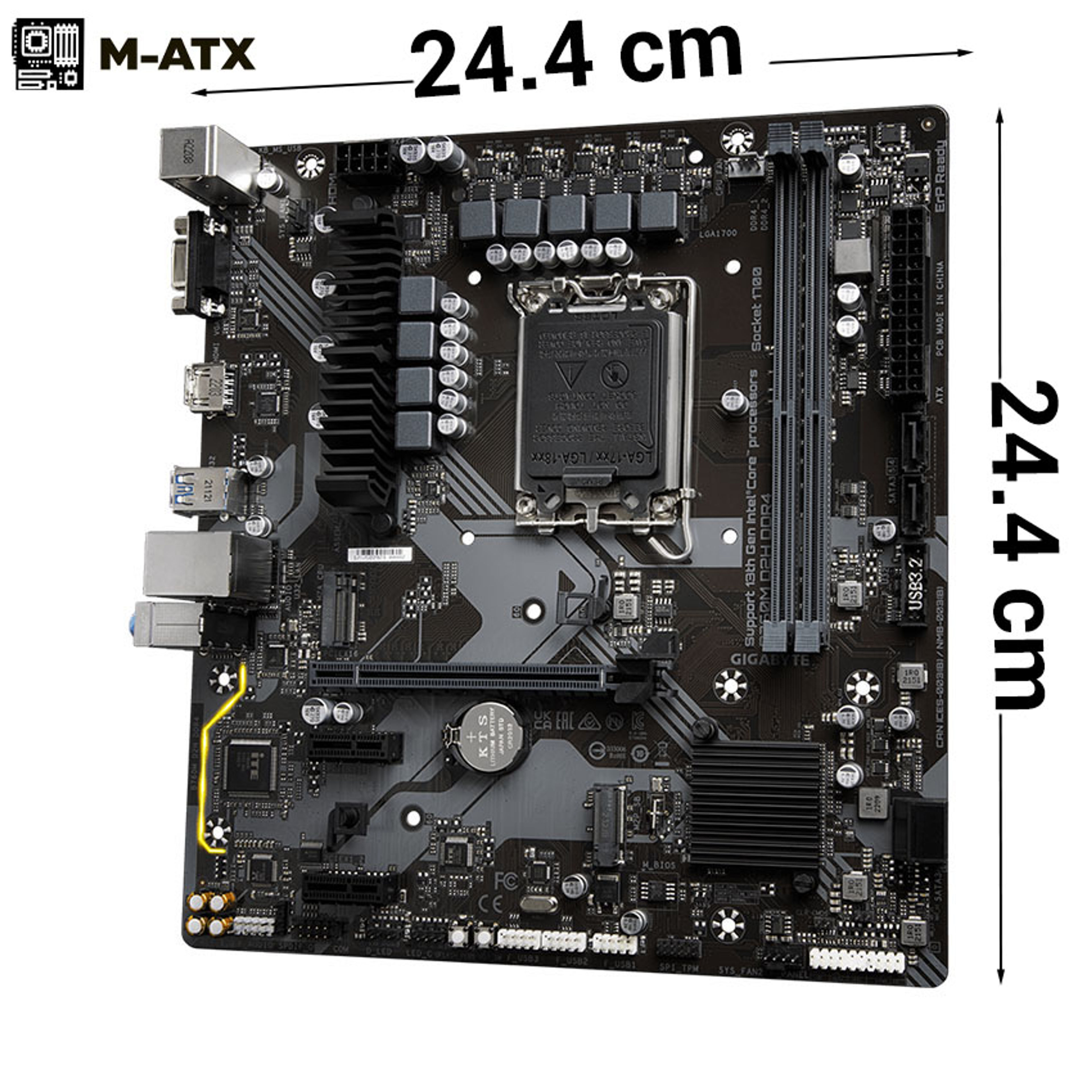 Mainboard Gigabyte B760M D2H DDR4 chính hãng Máy Tính LMC
