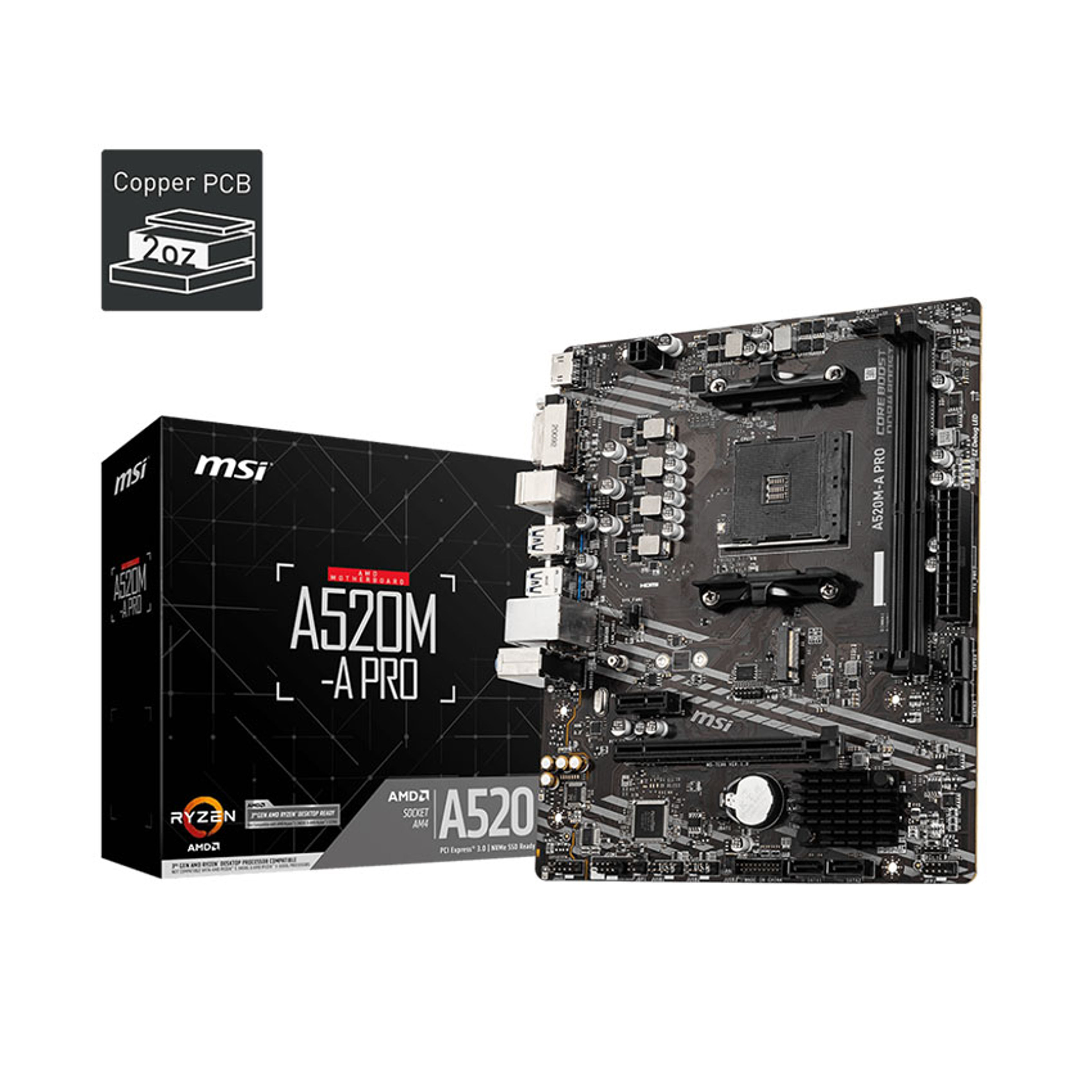 Mainboard MSI A520M-A PRO chính hãng Máy Tính LMC