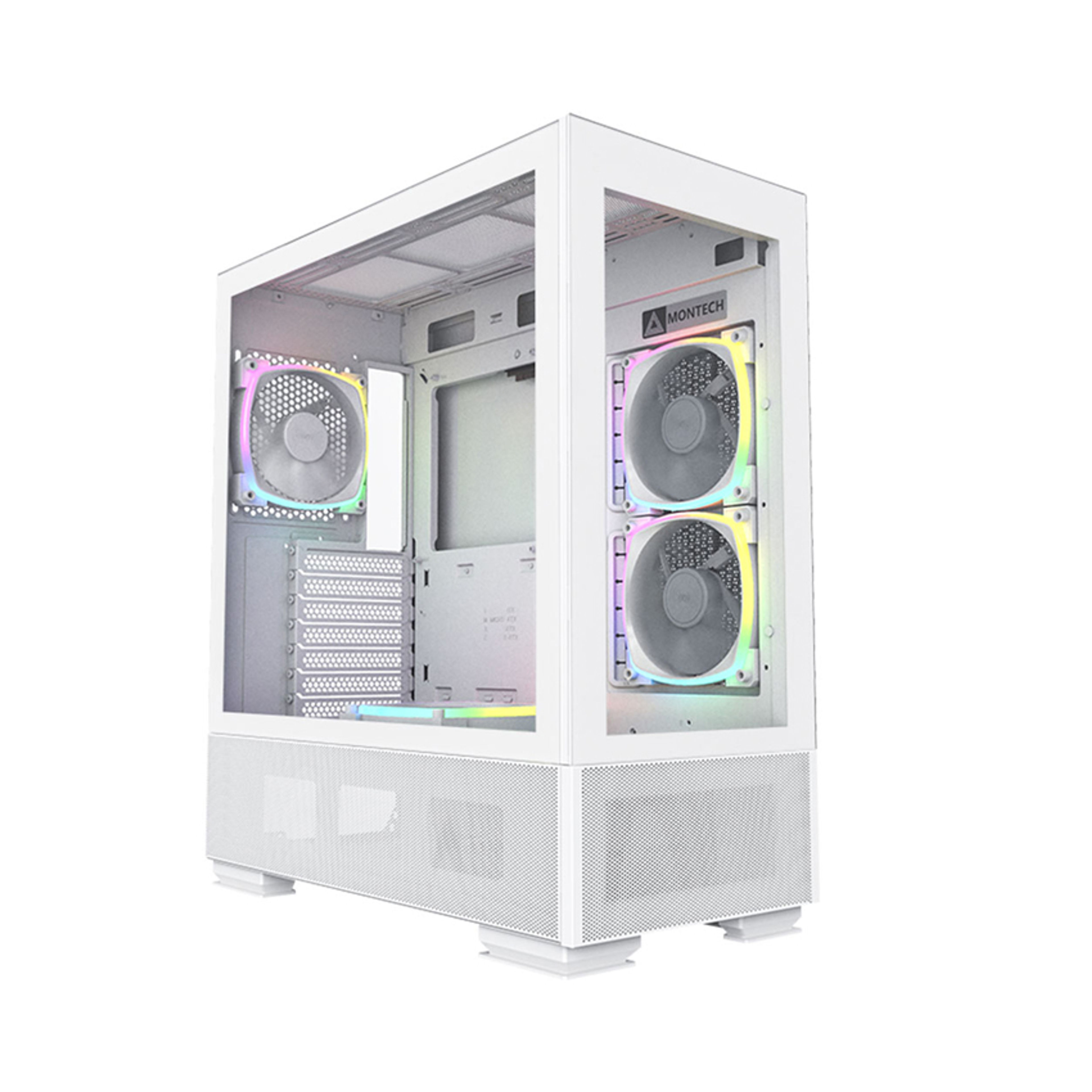 Vỏ Case MONTECH SKY TWO WHITE (ATX/Mid Tower/Màu Trắng/4 Fan Argb) chính hãng Máy Tính LMC