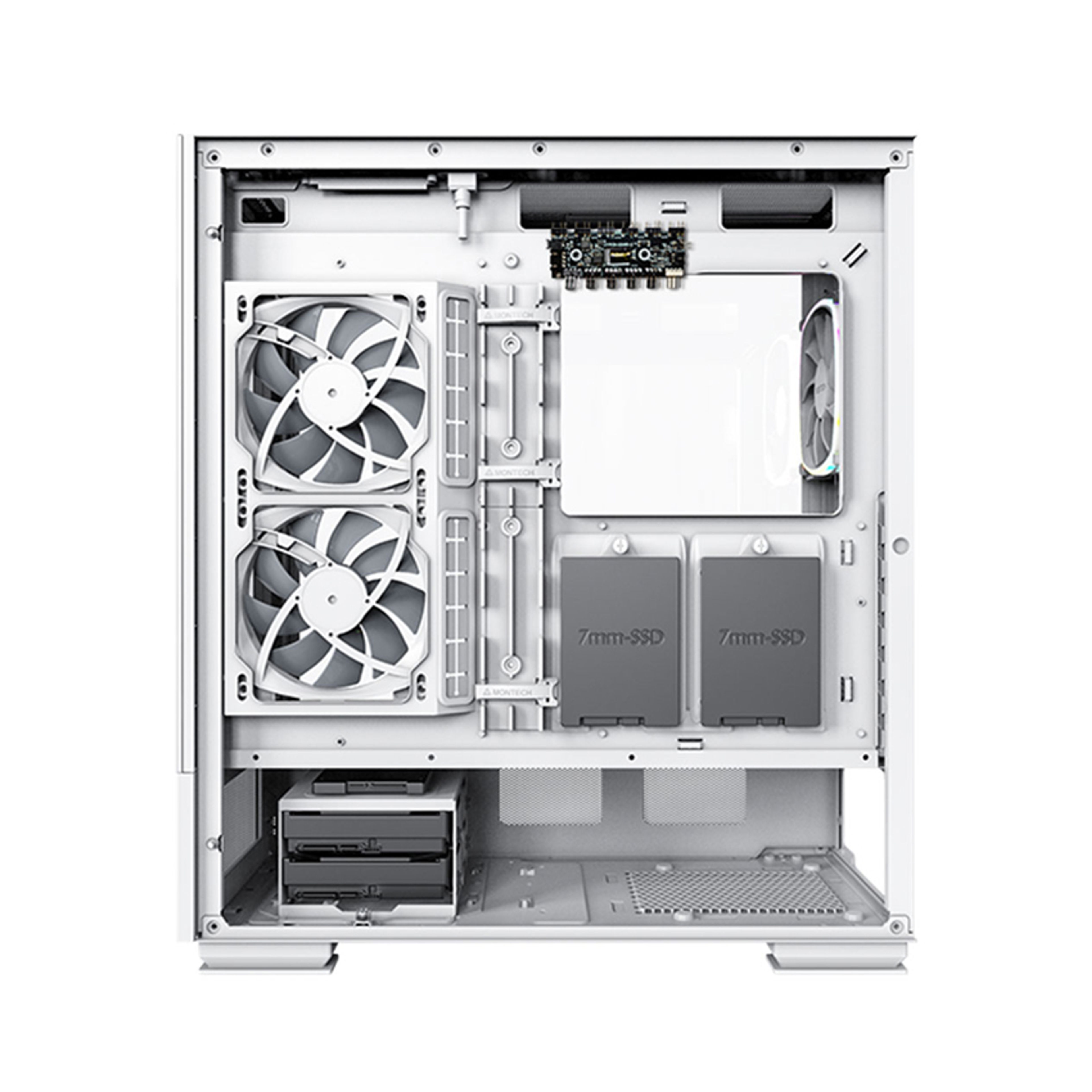Vỏ Case MONTECH SKY TWO WHITE (ATX/Mid Tower/Màu Trắng/4 Fan Argb) chính hãng Máy Tính LMC
