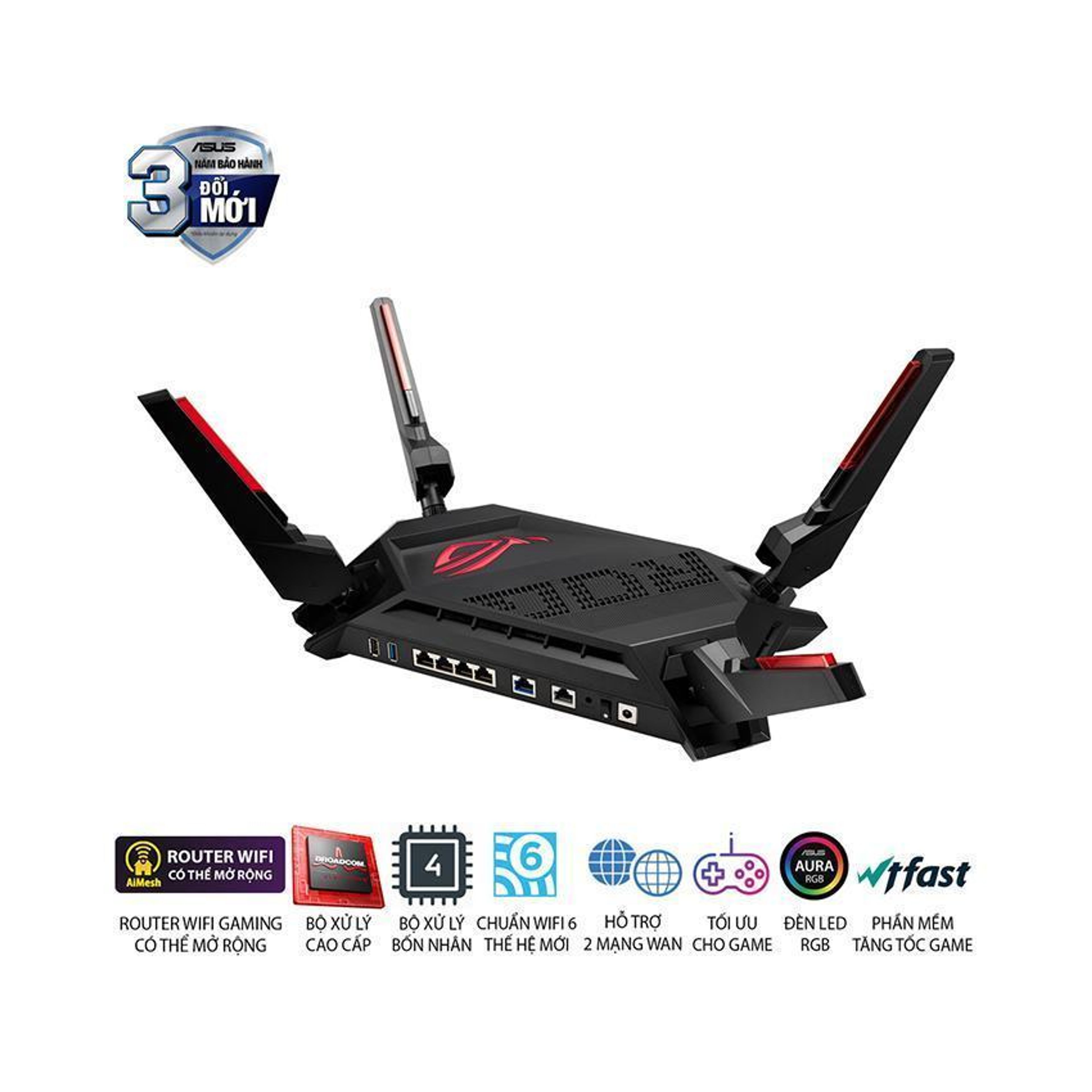 Bộ phát wifi 6 Asus GT-AX6000 ROG Rapture Gaming AX6000Mbps 2