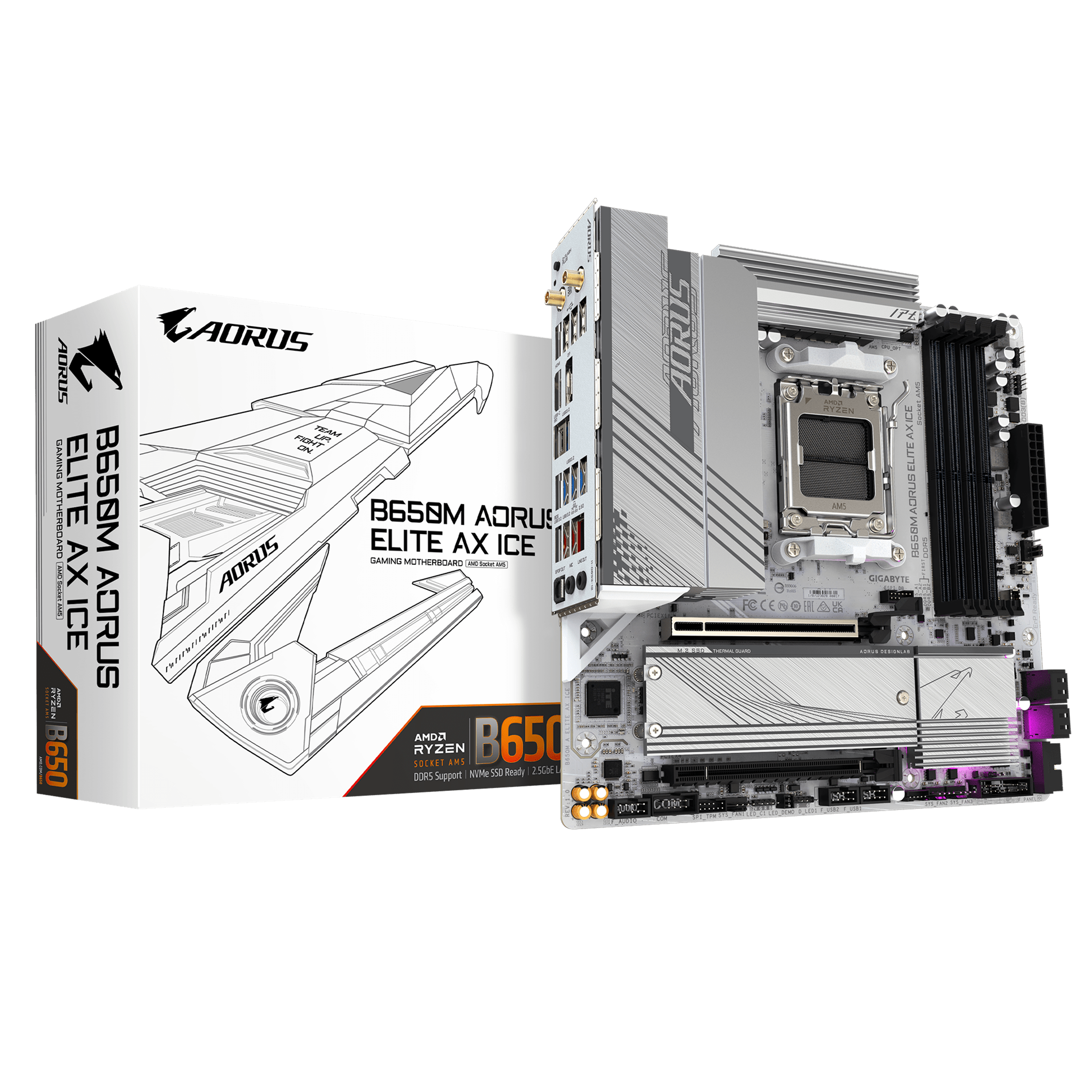 Mainboard Gigabyte B650M AORUS ELITE AX ICE - HÀNG NK 0